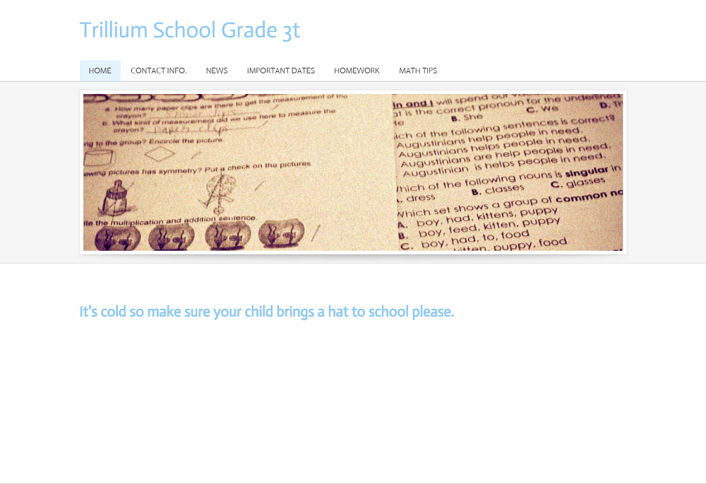 Grade 3T: trilliumschool3t.weebly.com